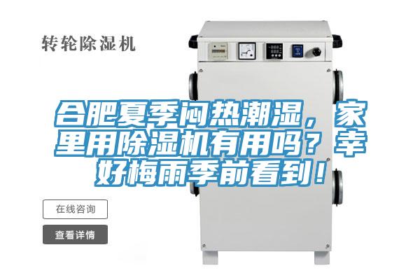 合肥夏季悶熱潮濕，家里用除濕機有用嗎？幸好梅雨季前看到！
