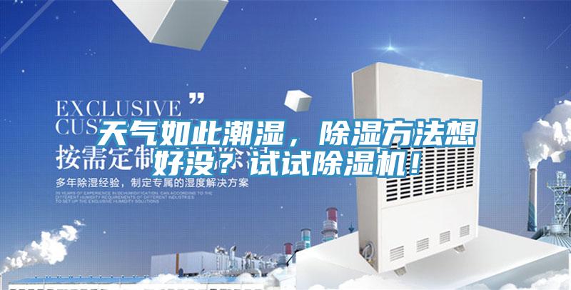 天氣如此潮濕，除濕方法想好沒(méi)？試試除濕機！