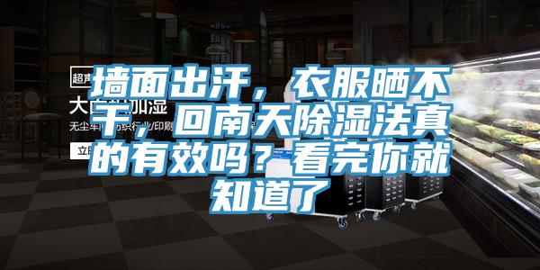 墻面出汗，衣服曬不干，回南天除濕法真的有效嗎？看完你就知道了