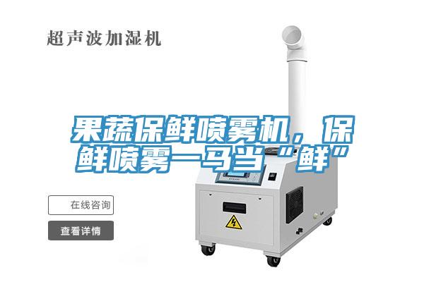 果蔬保鮮噴霧機，保鮮噴霧一馬當“鮮”