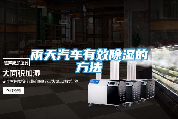 雨天汽車(chē)有效除濕的方法