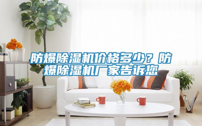 防爆除濕機價(jià)格多少？防爆除濕機廠(chǎng)家告訴您