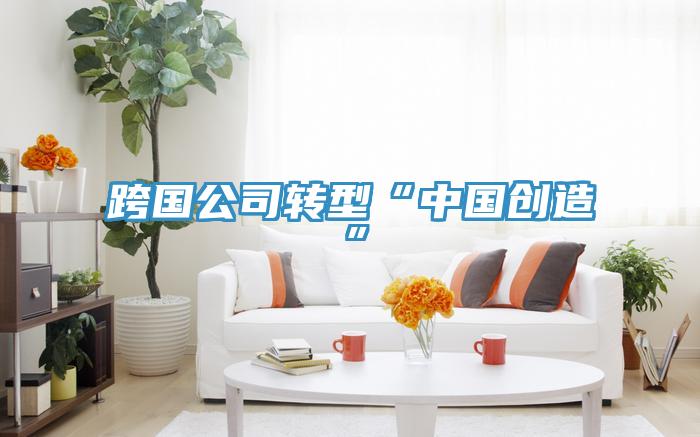 跨國公司轉型“中國創(chuàng  )造”