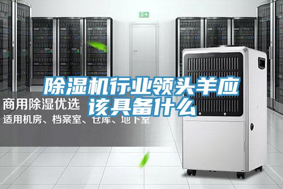 除濕機行業(yè)領(lǐng)頭羊應該具備什么