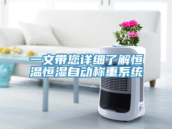 一文帶您詳細了解恒溫恒濕自動(dòng)稱(chēng)重系統