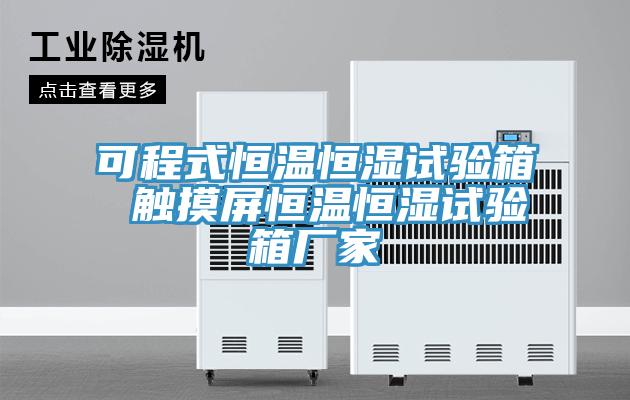 可程式恒溫恒濕試驗箱 觸摸屏恒溫恒濕試驗箱廠(chǎng)家