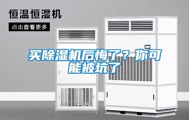 買(mǎi)除濕機后悔了？你可能被坑了