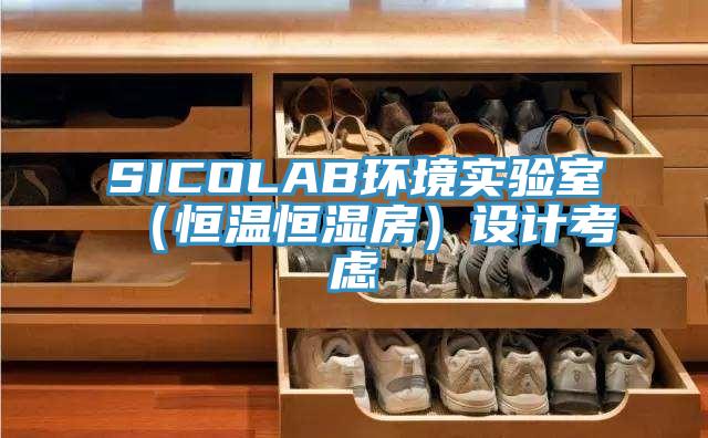 SICOLAB環(huán)境實(shí)驗室（恒溫恒濕房）設計考慮