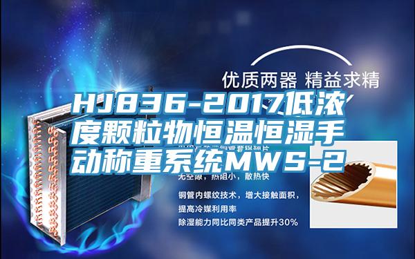 HJ836-2017低濃度顆粒物恒溫恒濕手動(dòng)稱(chēng)重系統MWS-2