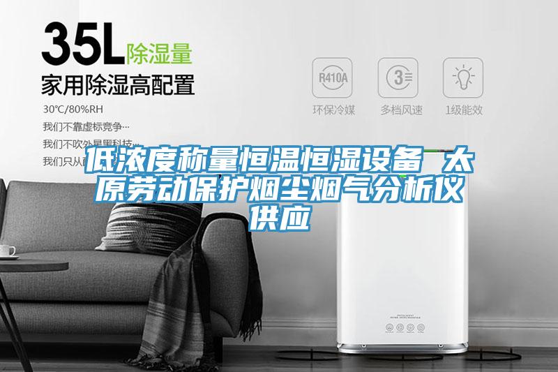 低濃度稱(chēng)量恒溫恒濕設備 太原勞動(dòng)保護煙塵煙氣分析儀供應