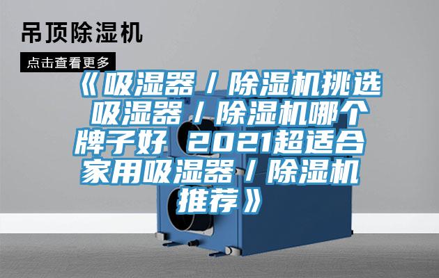 《吸濕器／除濕機挑選 吸濕器／除濕機哪個(gè)牌子好 2021超適合家用吸濕器／除濕機推薦》