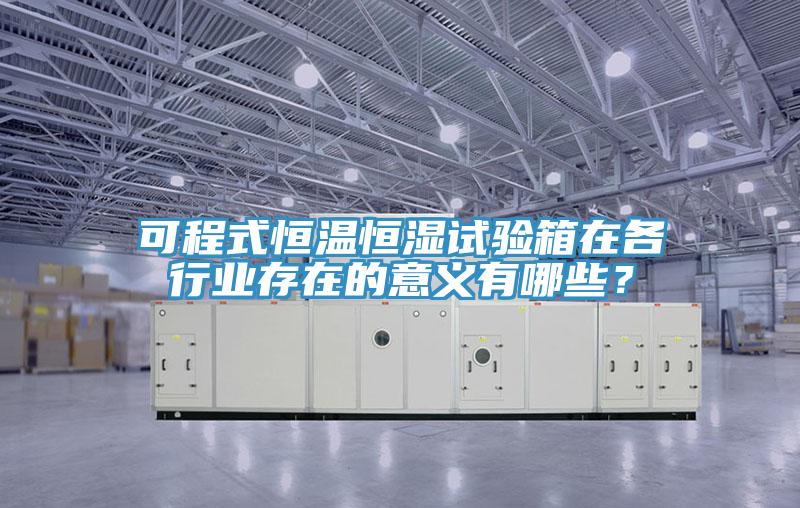 可程式恒溫恒濕試驗箱在各行業(yè)存在的意義有哪些？