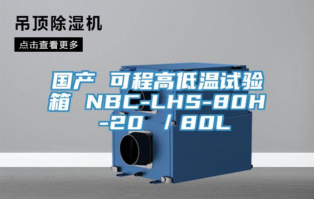 國產(chǎn) 可程高低溫試驗箱 NBC-LHS-80H -20℃／80L