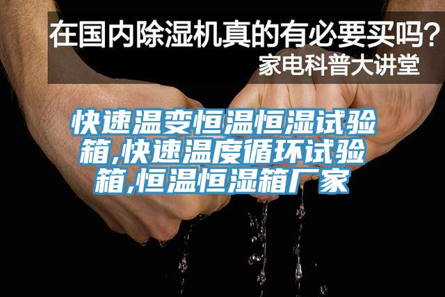 快速溫變恒溫恒濕試驗箱,快速溫度循環(huán)試驗箱,恒溫恒濕箱廠(chǎng)家
