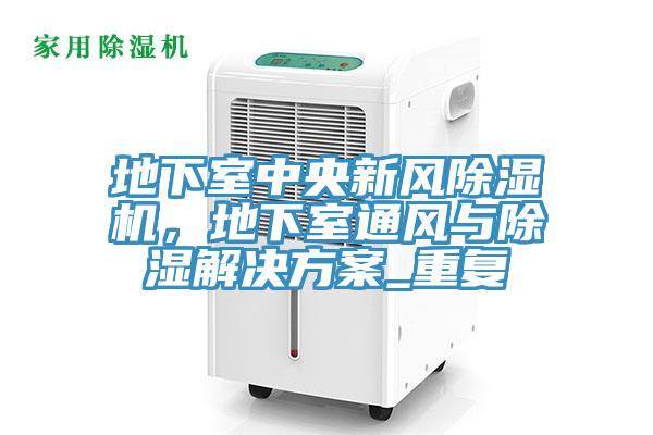 地下室中央新風(fēng)除濕機，地下室通風(fēng)與除濕解決方案_重復