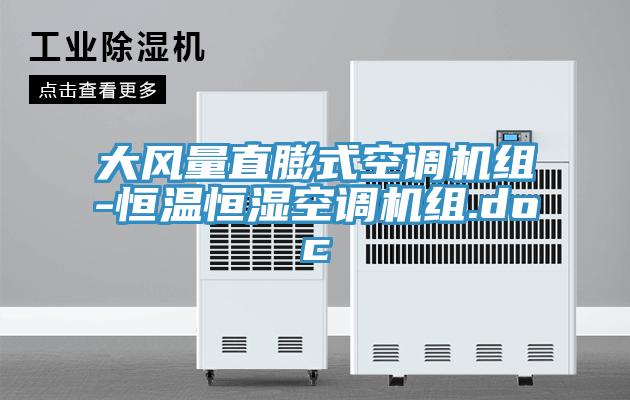 大風(fēng)量直膨式空調機組-恒溫恒濕空調機組.doc