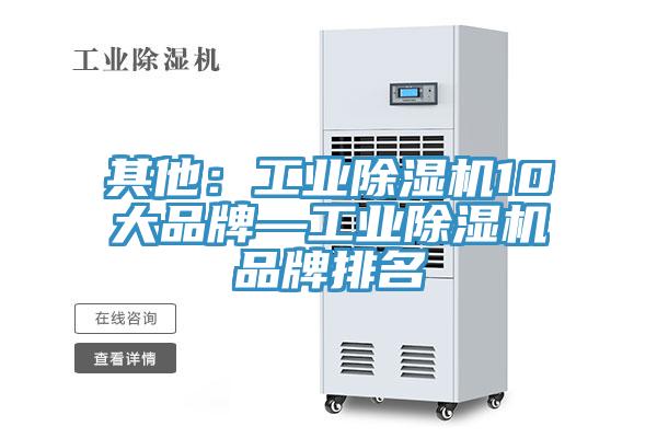 其他：工業(yè)除濕機10大品牌—工業(yè)除濕機品牌排名