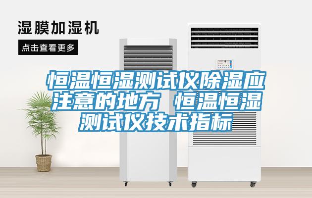 恒溫恒濕測試儀除濕應注意的地方 恒溫恒濕測試儀技術(shù)指標