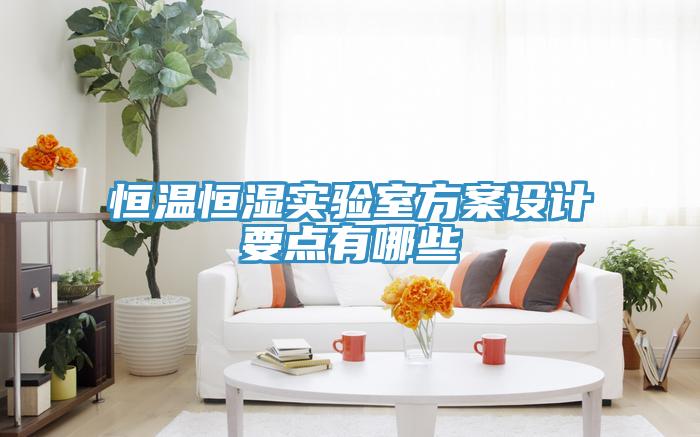 恒溫恒濕實(shí)驗室方案設計要點(diǎn)有哪些