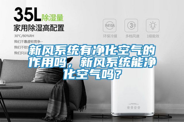新風(fēng)系統有凈化空氣的作用嗎，新風(fēng)系統能凈化空氣嗎？