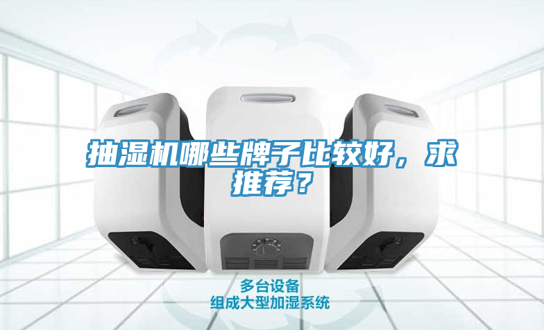 抽濕機哪些牌子比較好，求推薦？