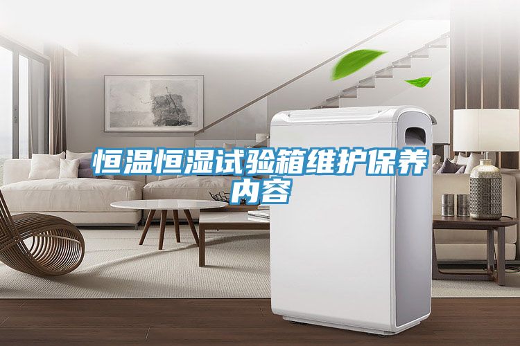 恒溫恒濕試驗箱維護保養內容