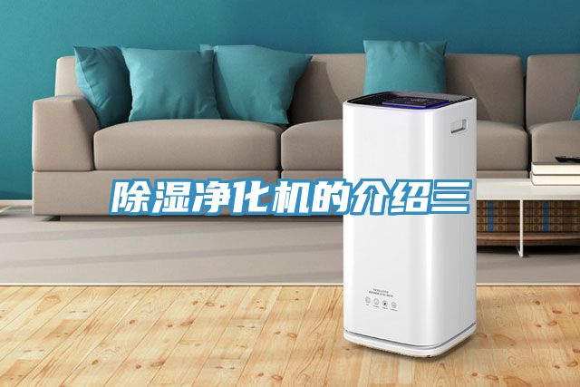 除濕凈化機的介紹三