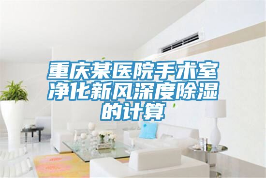 重慶某醫院手術(shù)室凈化新風(fēng)深度除濕的計算