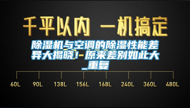 除濕機與空調的除濕性能差異大揭曉！原來(lái)差別如此大_重復