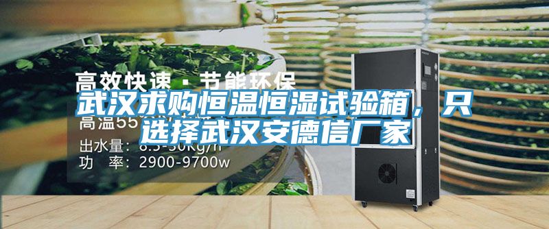 武漢求購恒溫恒濕試驗箱，只選擇武漢安德信廠(chǎng)家