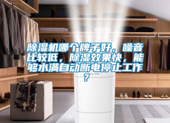 除濕機哪個(gè)牌子好，噪音比較低，除濕效果快，能夠水滿(mǎn)自動(dòng)斷電停止工作？