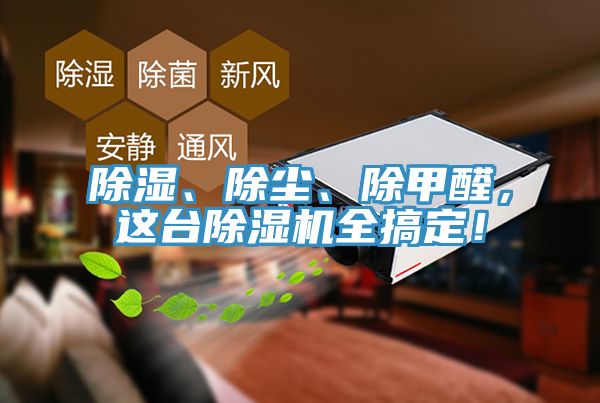除濕、除塵、除甲醛，這臺除濕機全搞定！