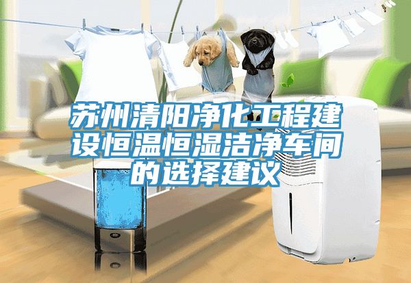 蘇州清陽(yáng)凈化工程建設恒溫恒濕潔凈車(chē)間的選擇建議
