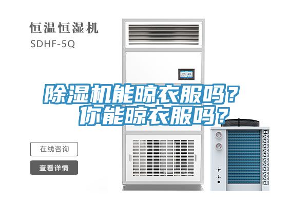 除濕機能晾衣服嗎？ 你能晾衣服嗎？