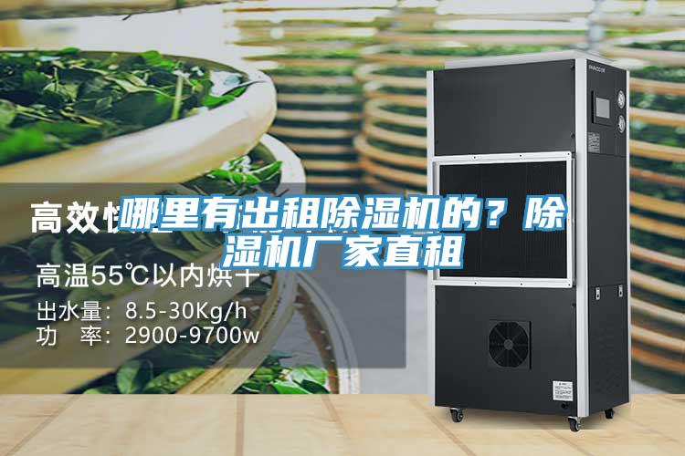 哪里有出租除濕機的？除濕機廠(chǎng)家直租