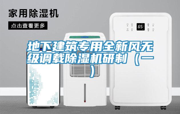 地下建筑專(zhuān)用全新風(fēng)無(wú)級調載除濕機研制（一）